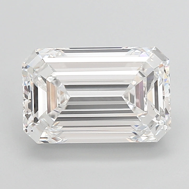 4.00 Carat Emerald Shaped, Ideal Cut, E Color, VVS2 Clarity, IGI Certified Lab Grown Diamond