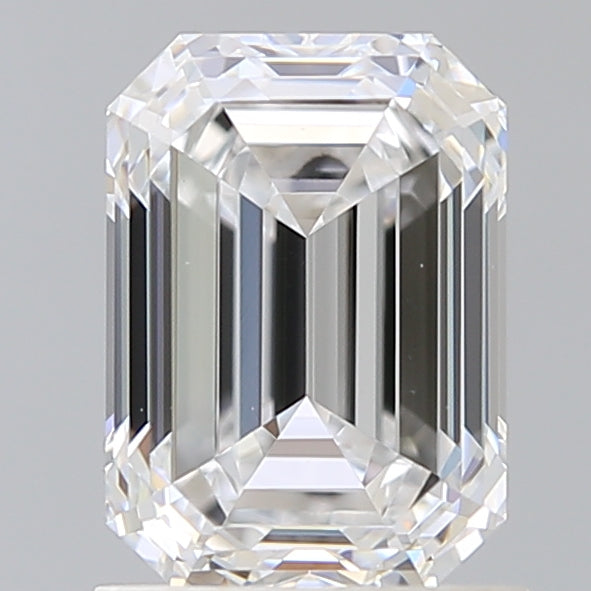 1.56 Carat Emerald Shaped, Ideal Cut, D Color, VS1 Clarity, IGI Certified Lab Grown Diamond