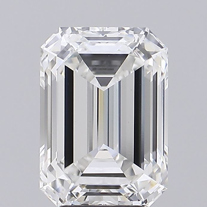 5.06 Carat Emerald Shaped, Ideal Cut, F Color, VVS2 Clarity, IGI Certified Lab Grown Diamond