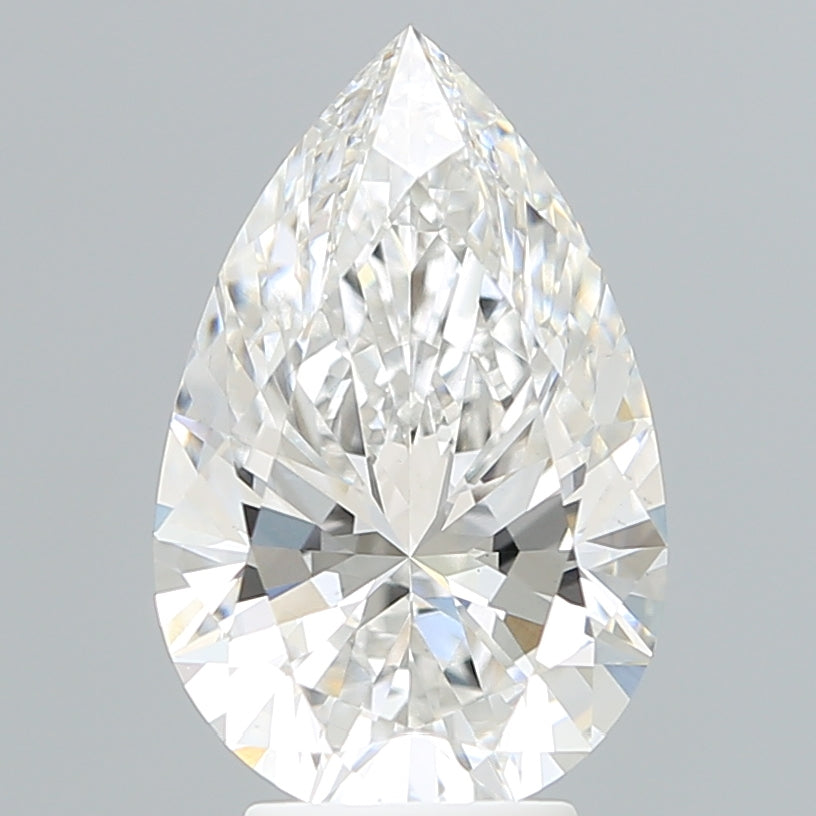 4.19 Carat Pear Shaped, Ideal Cut, F Color, VS1 Clarity, IGI Certified Lab Grown Diamond