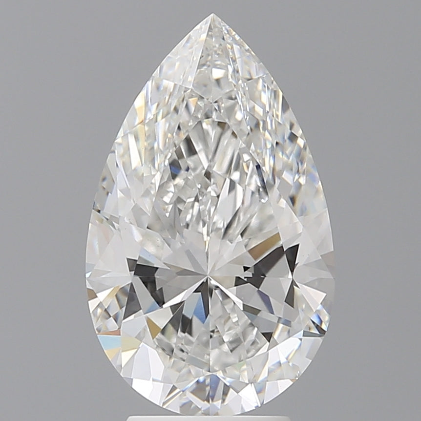 4.50 Carat Pear Shaped, Excellent Cut, E Color, VVS2 Clarity, IGI Certified Lab Grown Diamond