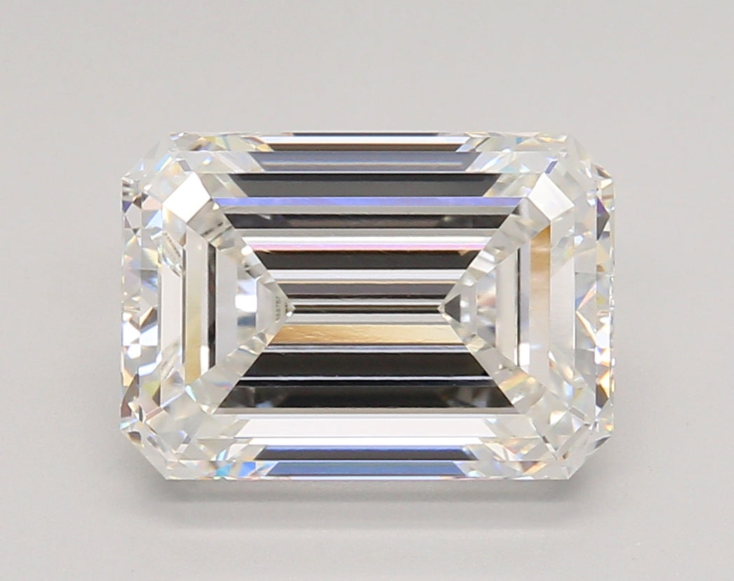 4.03 Carat Emerald Shaped, Ideal Cut, F Color, VVS2 Clarity, IGI Certified Lab Grown Diamond