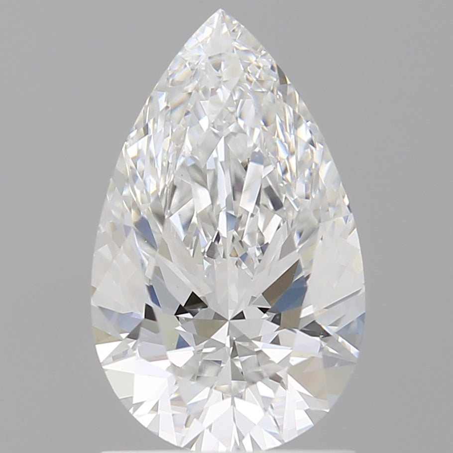 1.54 Carat Pear Shaped, Ideal Cut, E Color, VVS2 Clarity, IGI Certified Lab Grown Diamond