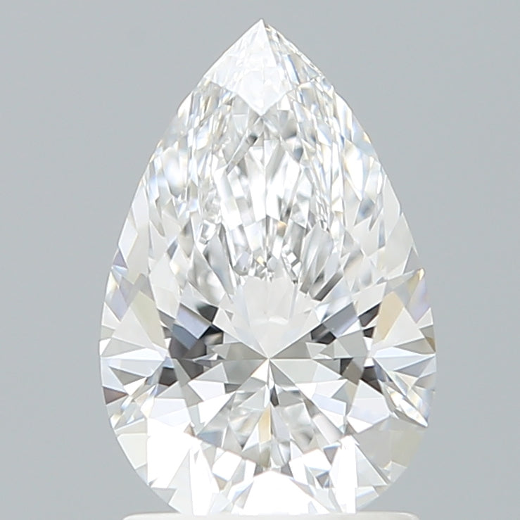 1.59 Carat Pear Shaped, Ideal Cut, D Color, VVS2 Clarity, IGI Certified Lab Grown Diamond