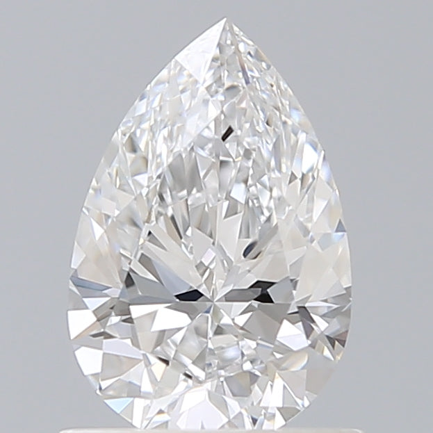 0.90 Carat Pear Shaped, Ideal Cut, D Color, VS1 Clarity, IGI Certified Lab Grown Diamond
