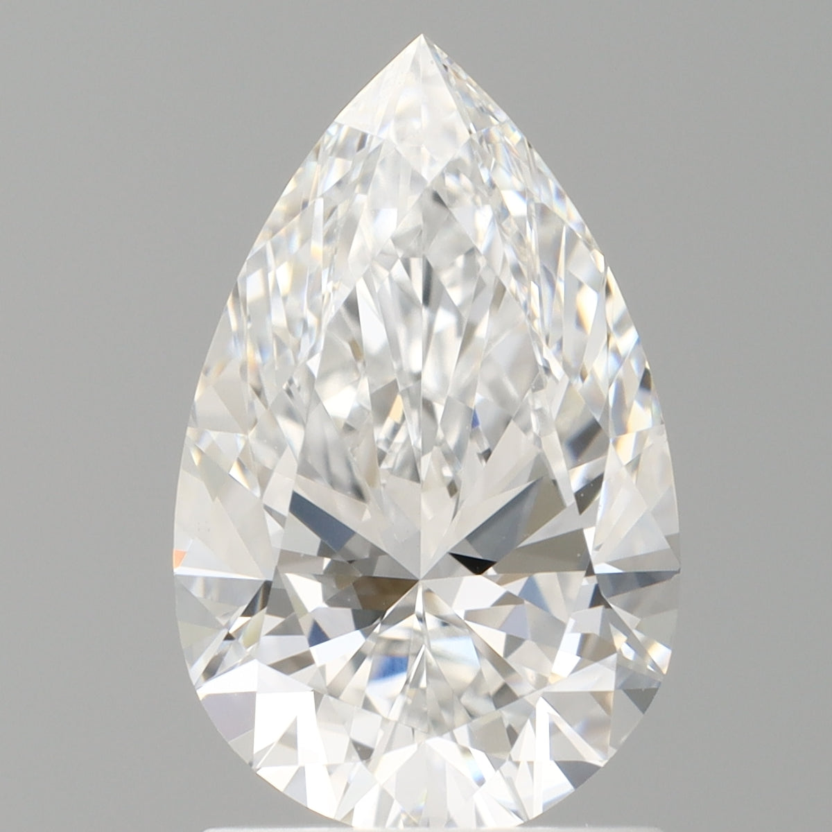 1.58 Carat Pear Shaped, Ideal Cut, D Color, VVS1 Clarity, IGI Certified Lab Grown Diamond