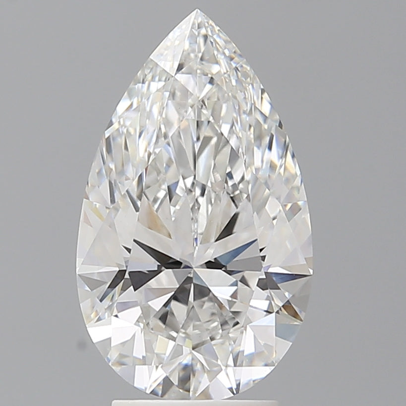3.59 Carat Pear Shaped, Ideal Cut, E Color, VS1 Clarity, IGI Certified Lab Grown Diamond
