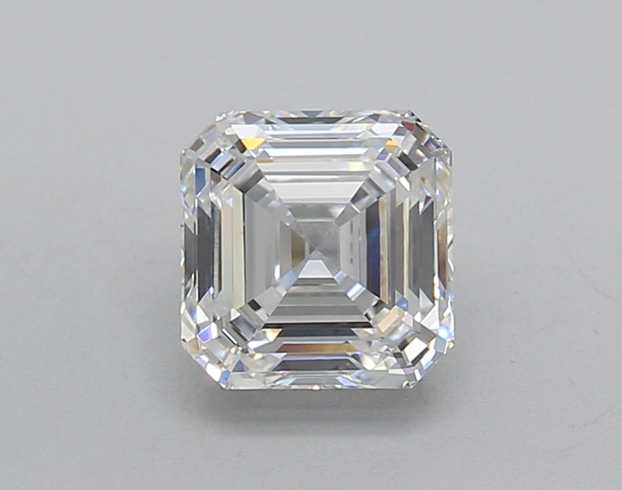 1.50 Carat Asscher Shaped, Very Good Cut, D Color, VVS2 Clarity, IGI Certified Lab Grown Diamond