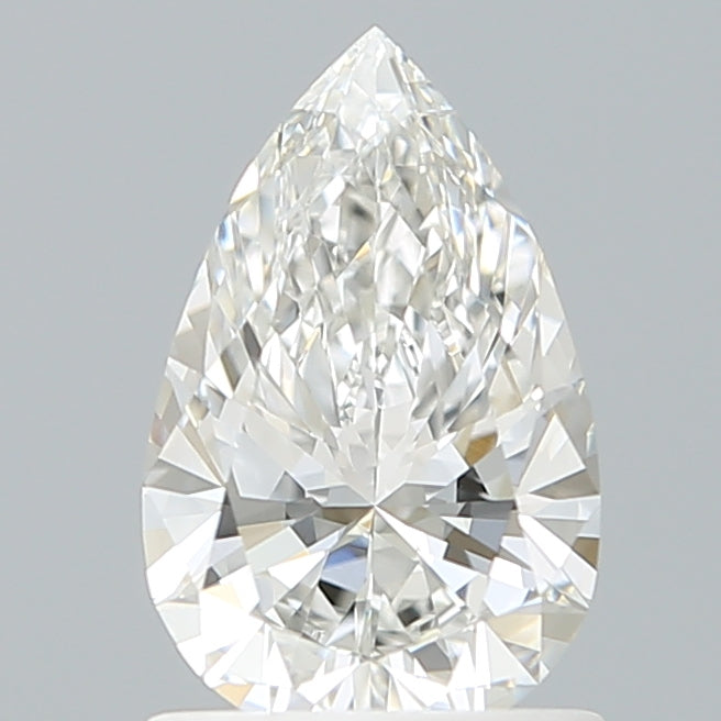 1.05 Carat Pear Shaped, Ideal Cut, F Color, VVS2 Clarity, IGI Certified Lab Grown Diamond