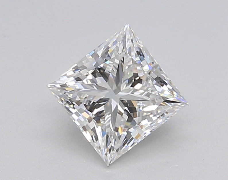 1.02 Carat Princess Shaped, Ideal Cut, D Color, VS1 Clarity, IGI Certified Lab Grown Diamond