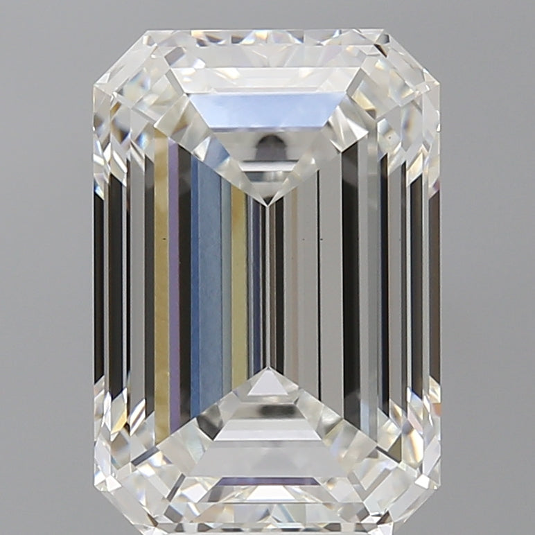 6.57 Carat Emerald Shaped, Ideal Cut, F Color, VS1 Clarity, IGI Certified Lab Grown Diamond