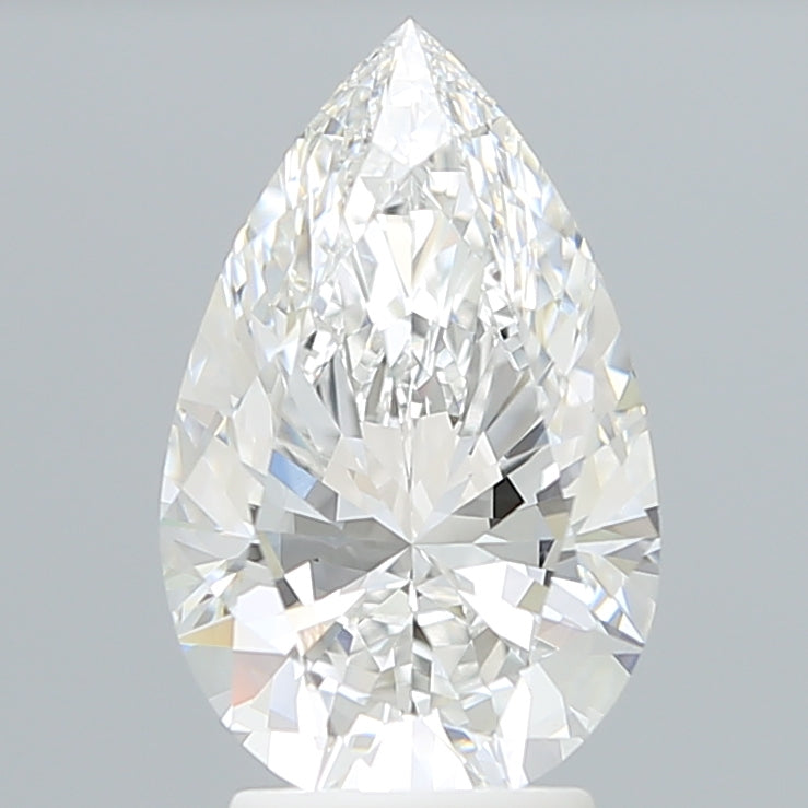 3.10 Carat Pear Shaped, Ideal Cut, E Color, VVS2 Clarity, IGI Certified Lab Grown Diamond