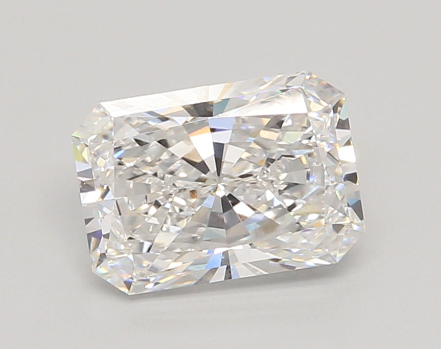 2.07 Carat Radiant Shaped, Ideal Cut, D Color, VVS2 Clarity, IGI Certified Lab Grown Diamond