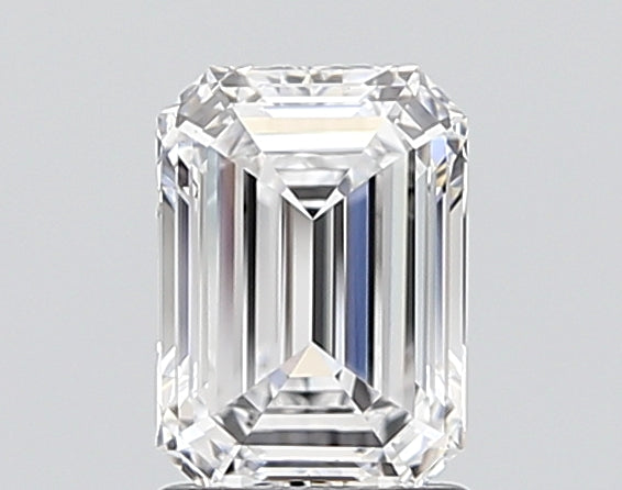 1.50 Carat Emerald Shaped, Ideal Cut, D Color, VS1 Clarity, IGI Certified Lab Grown Diamond