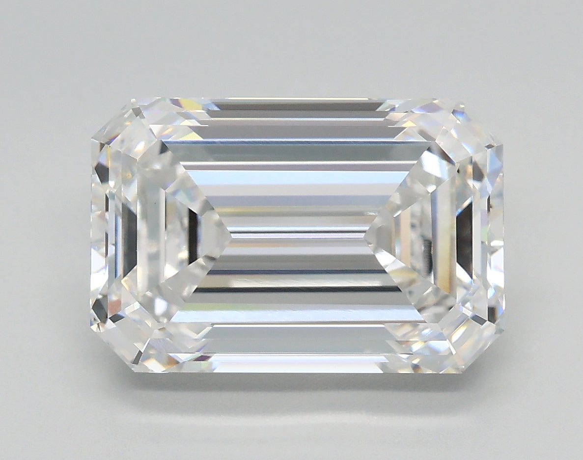 5.04 Carat Emerald Shaped, Very Good Cut, E Color, VVS2 Clarity, IGI Certified Lab Grown Diamond