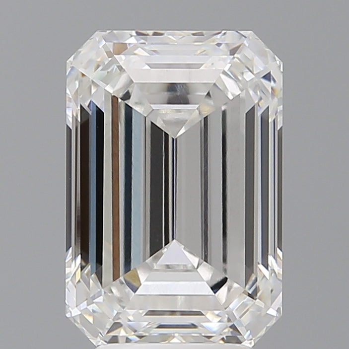 4.59 Carat Emerald Shaped, Ideal Cut, F Color, VVS2 Clarity, IGI Certified Lab Grown Diamond