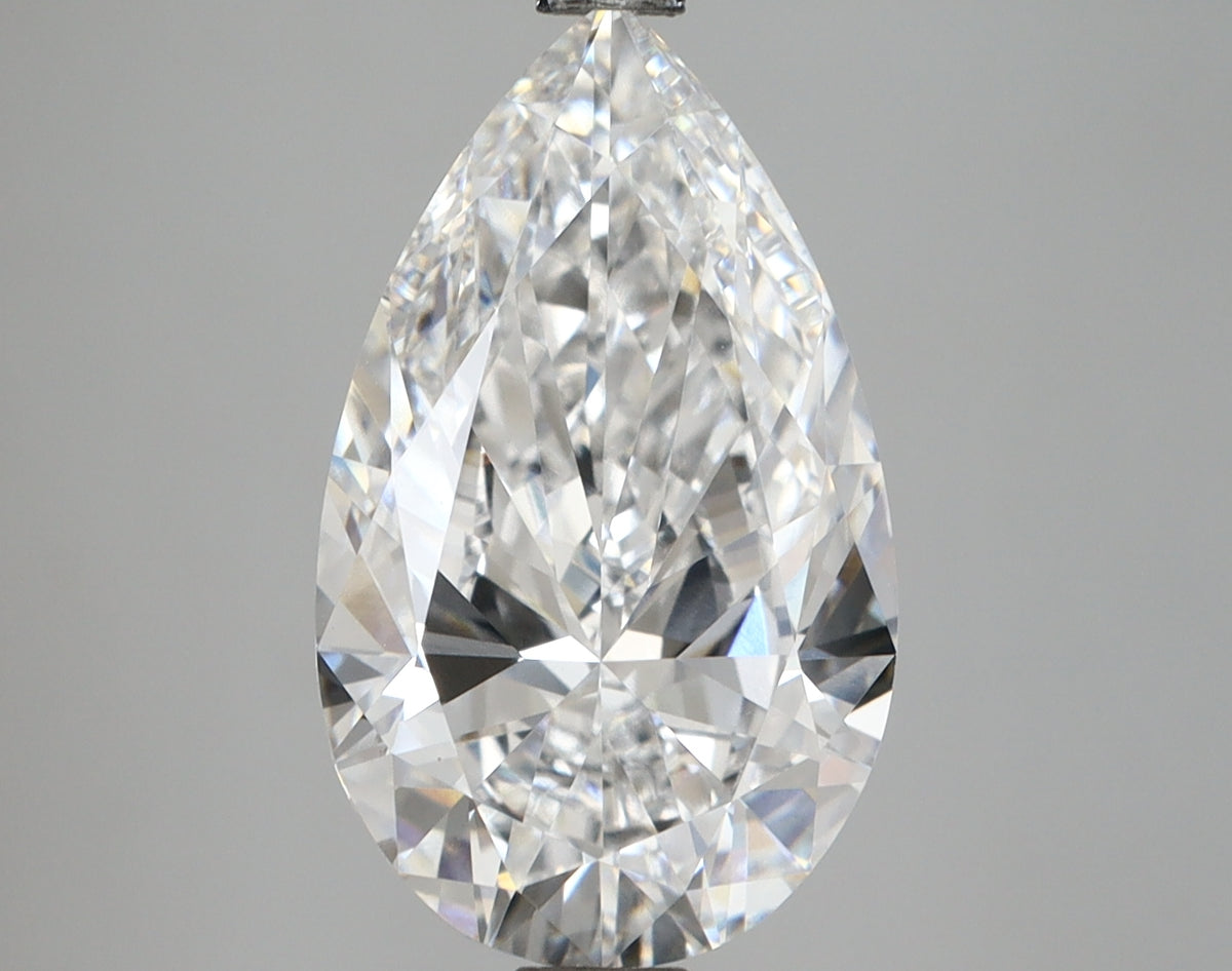 4.51 Carat Pear Shaped, Ideal Cut, D Color, VVS2 Clarity, IGI Certified Lab Grown Diamond