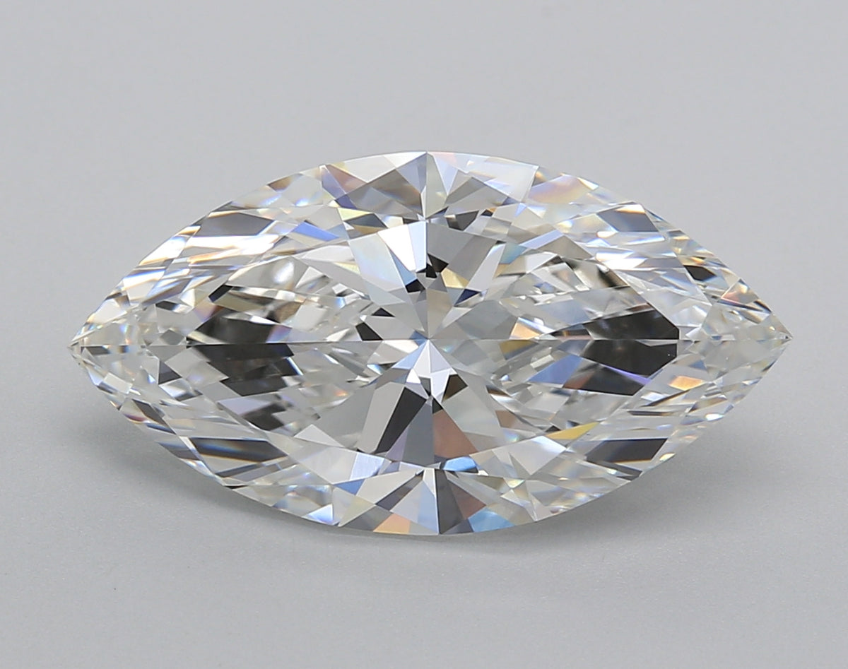 5.02 Carat Marquise Shaped, Very Good Cut, E Color, VVS2 Clarity, IGI Certified Lab Grown Diamond