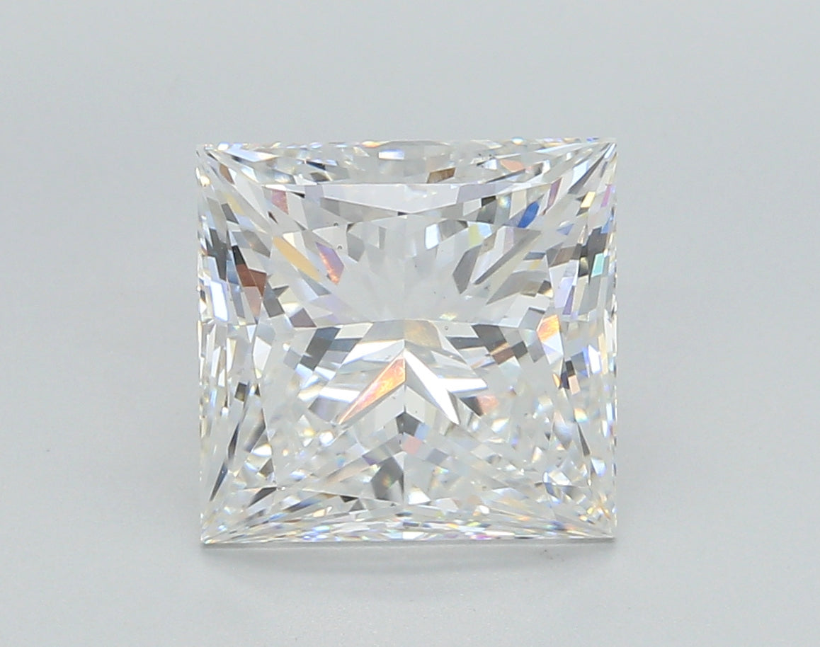 4.51 Carat Princess Shaped, Ideal Cut, F Color, VS1 Clarity, IGI Certified Lab Grown Diamond