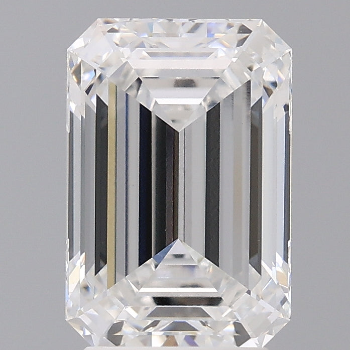 3.53 Carat Emerald Shaped, Ideal Cut, E Color, VVS2 Clarity, IGI Certified Lab Grown Diamond