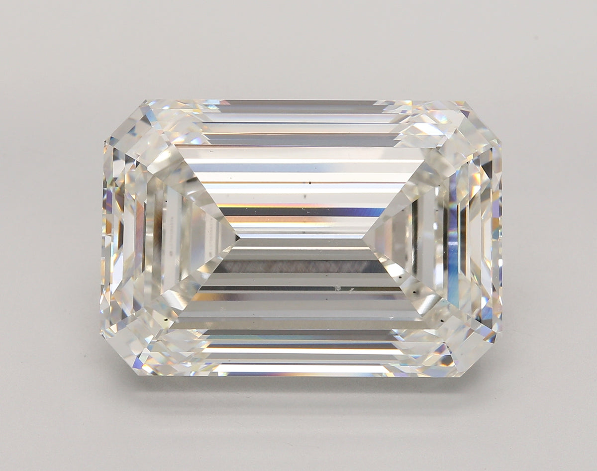 31.30 Carat Emerald Shaped, Ideal Cut, G Color, VS1 Clarity, IGI Certified Lab Grown Diamond