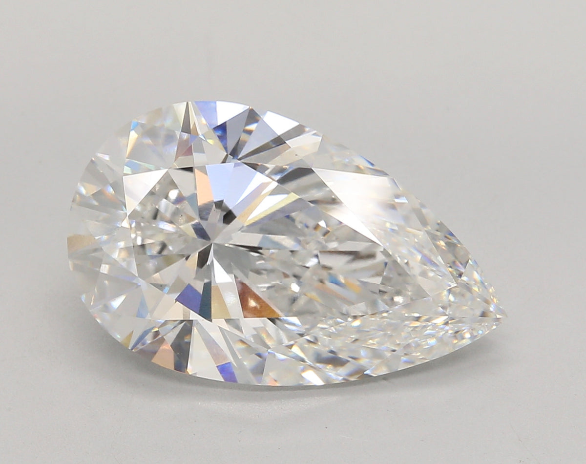 10.05 Carat Pear Shaped, Ideal Cut, E Color, VS1 Clarity, IGI Certified Lab Grown Diamond