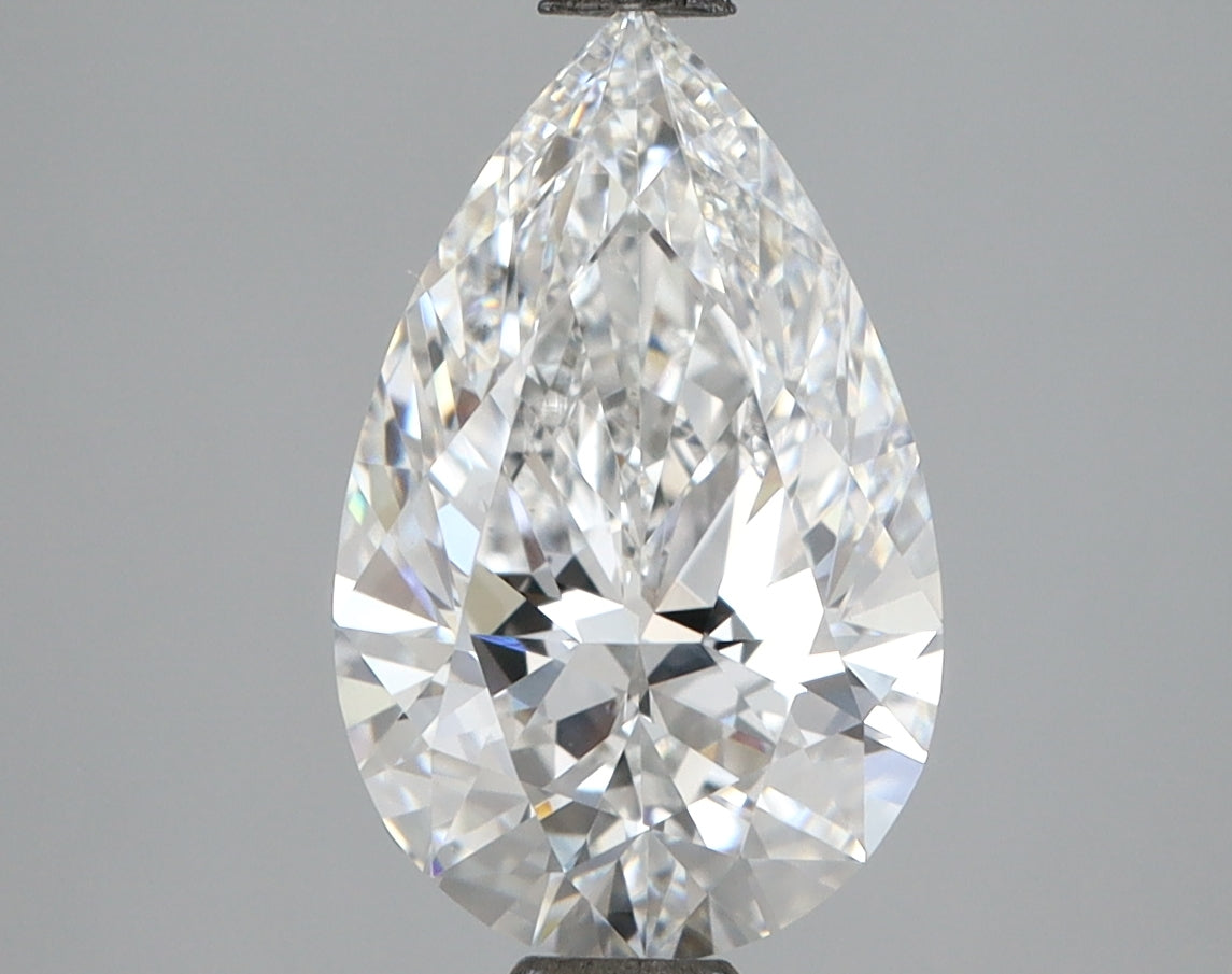 2.61 Carat Pear Shaped, Ideal Cut, E Color, VS1 Clarity, IGI Certified Lab Grown Diamond
