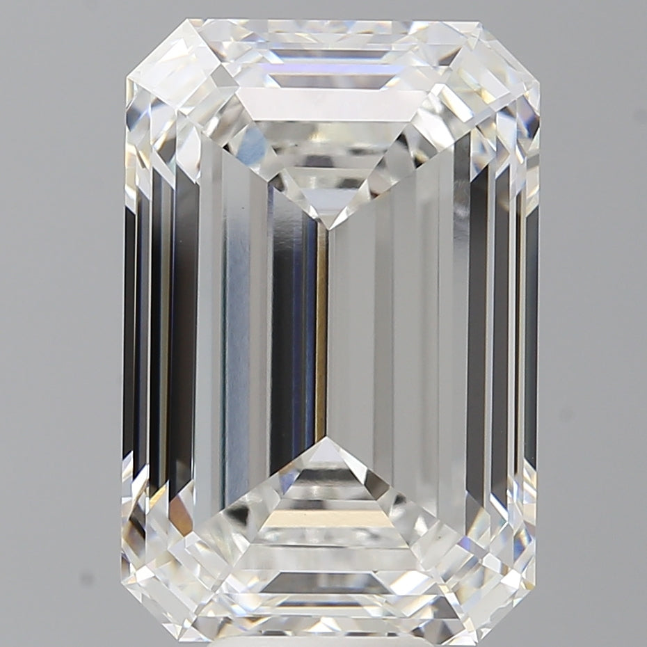 11.59 Carat Emerald Shaped, Ideal Cut, F Color, VVS2 Clarity, IGI Certified Lab Grown Diamond