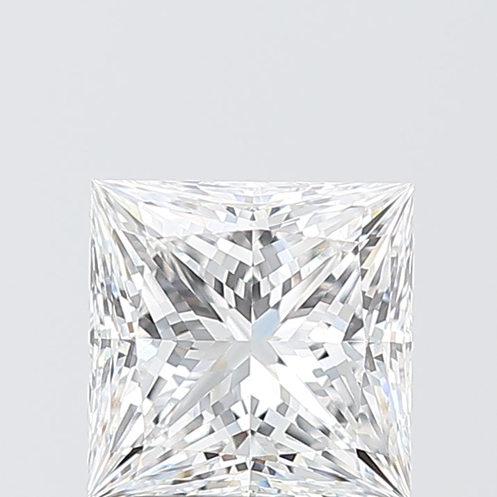 2.03 Carat Princess Shaped, Ideal Cut, D Color, VVS2 Clarity, IGI Certified Lab Grown Diamond