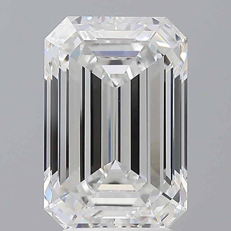 3.58 Carat Emerald Shaped, Ideal Cut, E Color, VVS2 Clarity, IGI Certified Lab Grown Diamond