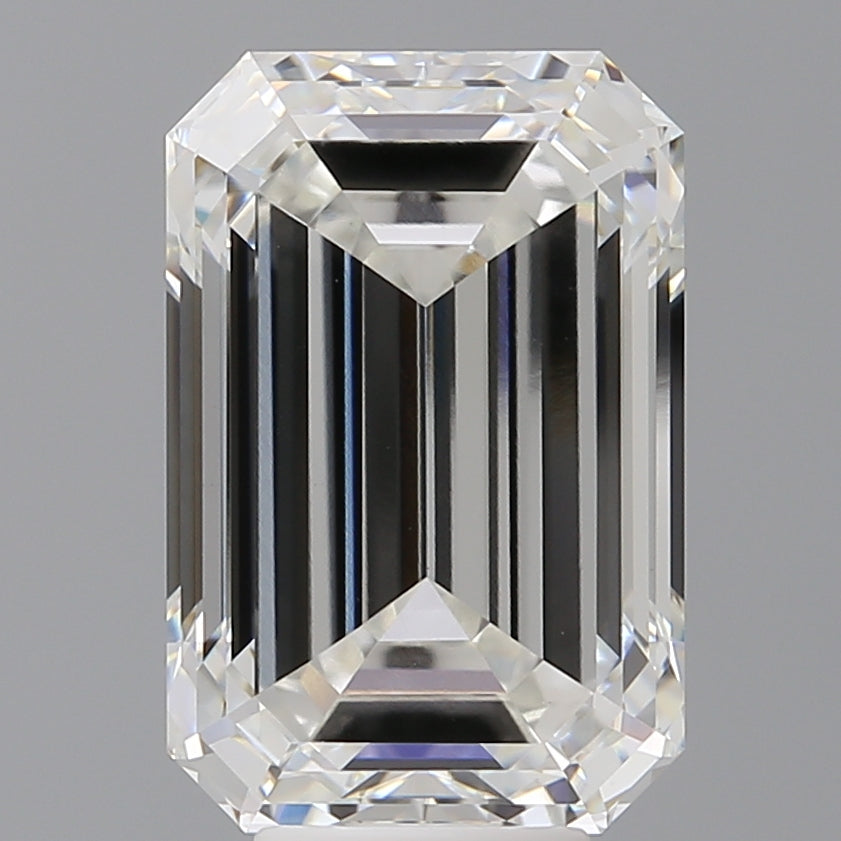 8.05 Carat Emerald Shaped, Ideal Cut, F Color, VVS2 Clarity, IGI Certified Lab Grown Diamond