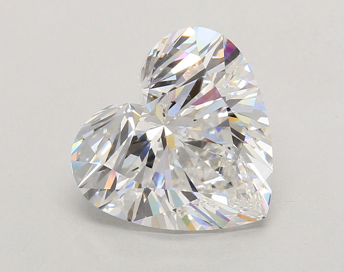 5.10 Carat Heart Shaped, Ideal Cut, D Color, VVS2 Clarity, IGI Certified Lab Grown Diamond