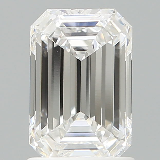 1.56 Carat Emerald Shaped, Ideal Cut, D Color, VVS2 Clarity, IGI Certified Lab Grown Diamond
