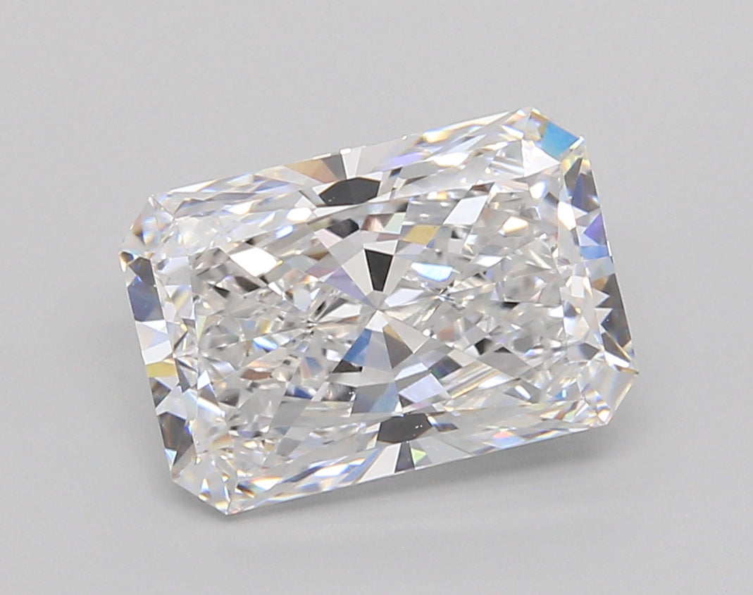 4.03 Carat Radiant Shaped, Ideal Cut, D Color, VVS2 Clarity, IGI Certified Lab Grown Diamond