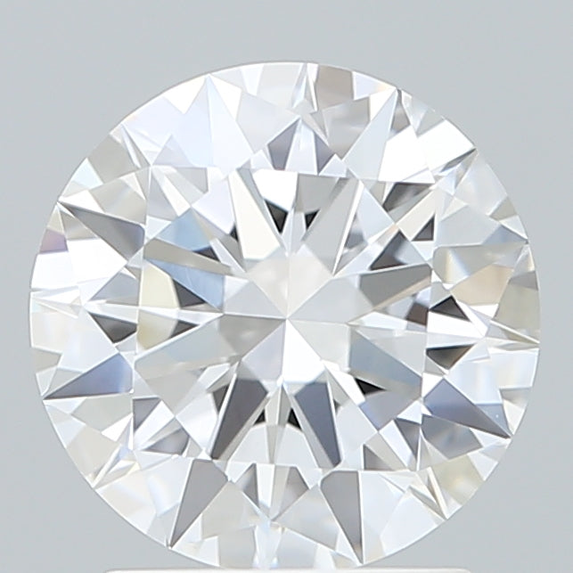2.06 Carat Round Shaped, Ideal Cut, D Color, VVS2 Clarity, IGI Certified Lab Grown Diamond