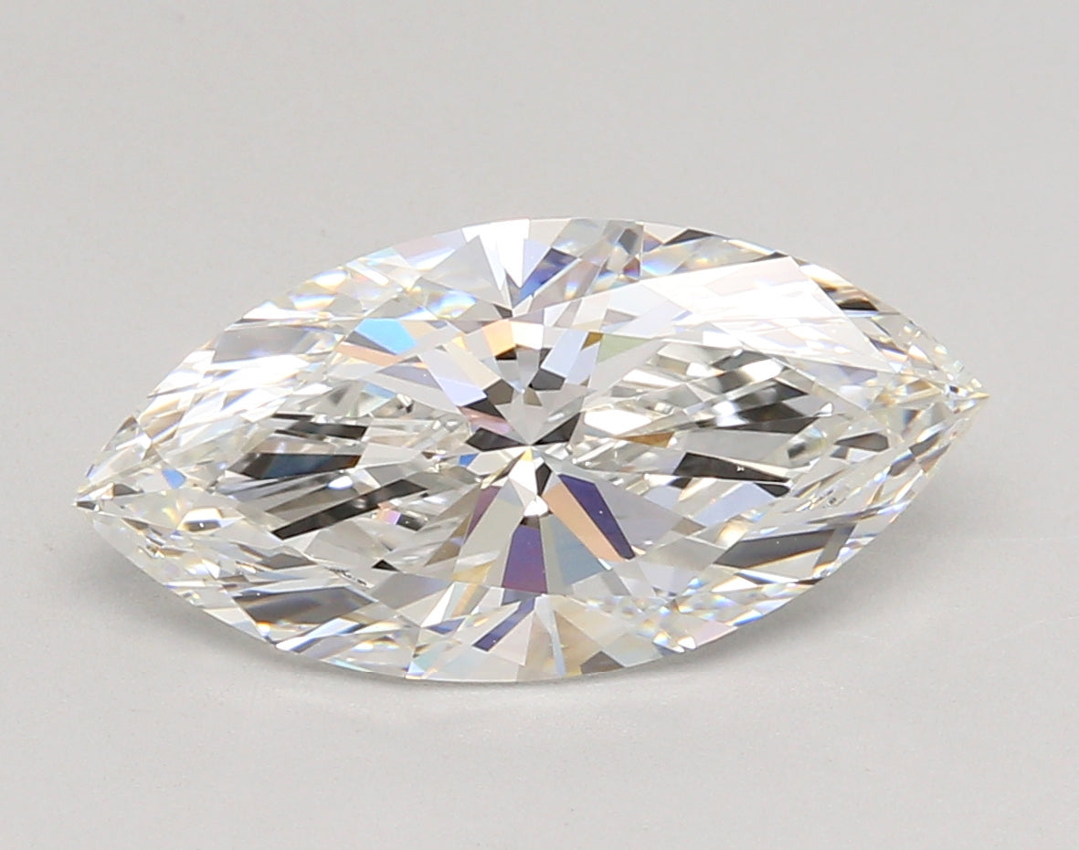3.72 Carat Marquise Shaped, Ideal Cut, G Color, IF Clarity, IGI Certified Lab Grown Diamond
