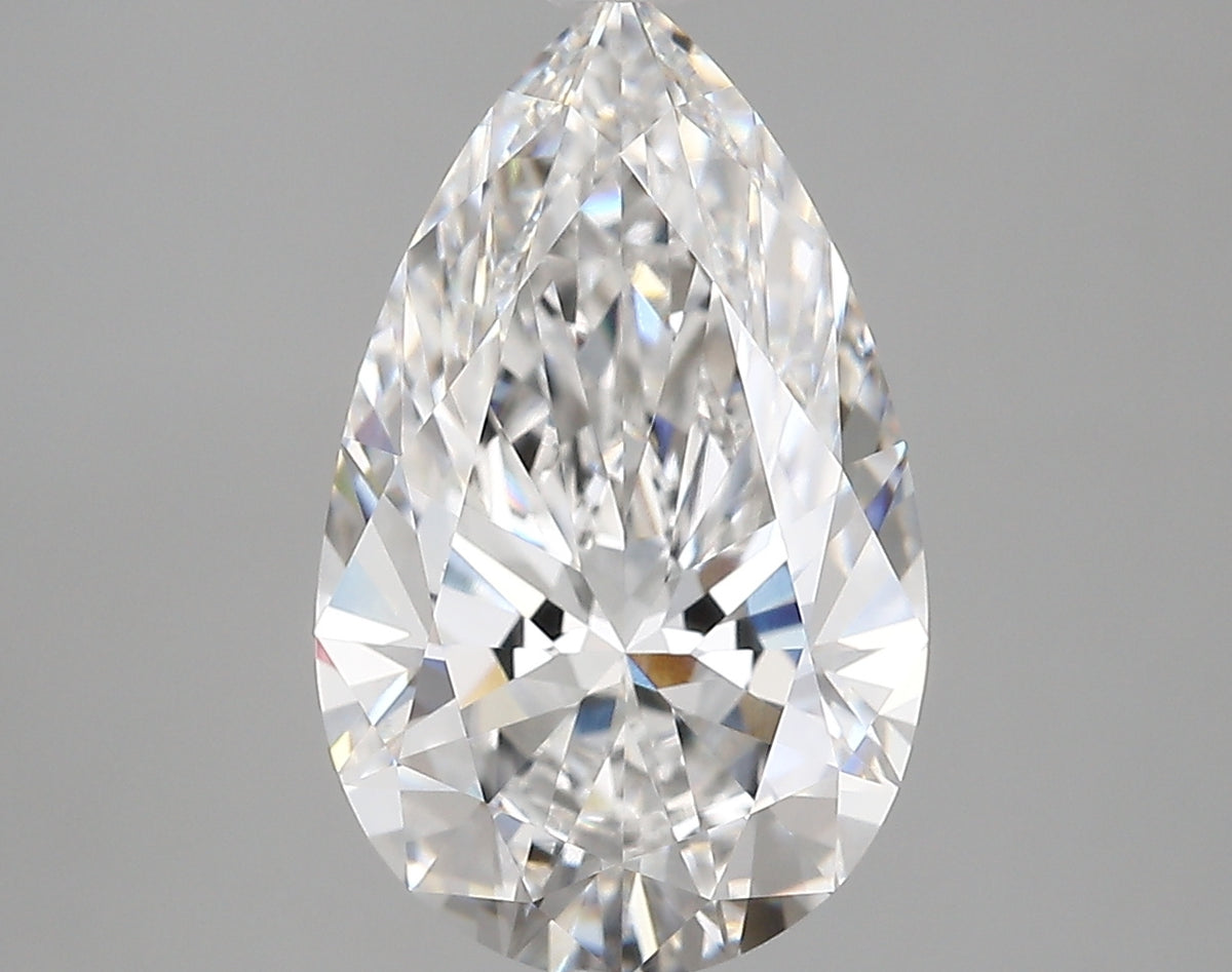 4.43 Carat Pear Shaped, Very Good Cut, E Color, VVS2 Clarity, IGI Certified Lab Grown Diamond