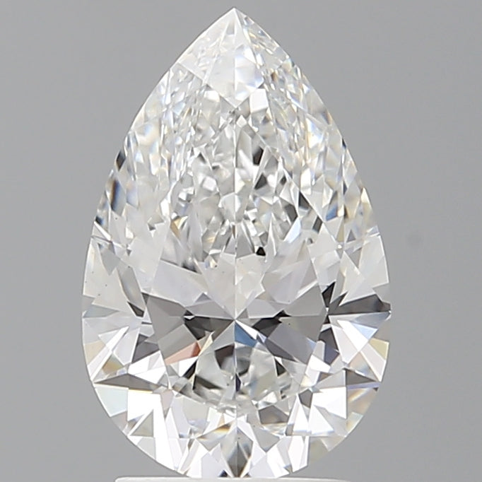 2.59 Carat Pear Shaped, Ideal Cut, E Color, VS1 Clarity, IGI Certified Lab Grown Diamond