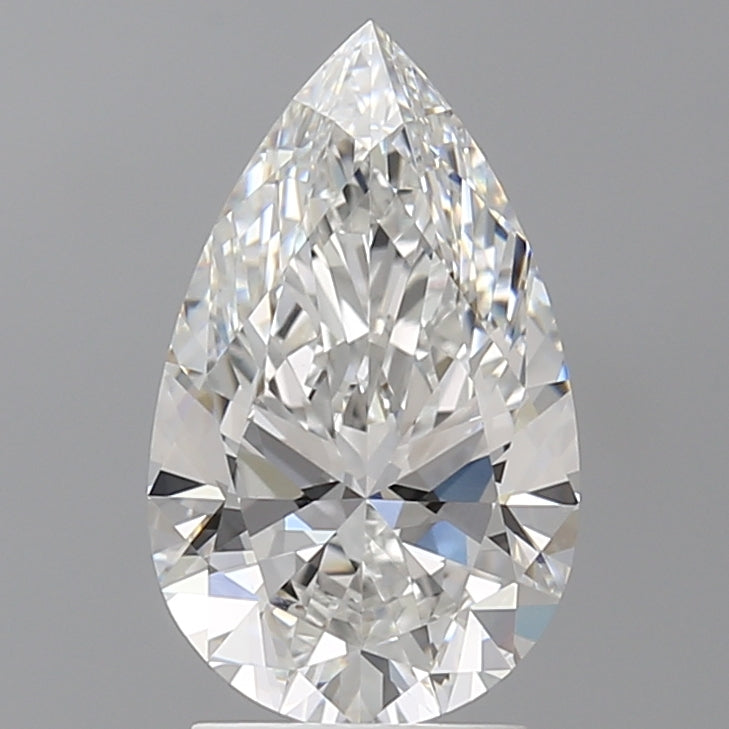 2.57 Carat Pear Shaped, Ideal Cut, E Color, VVS2 Clarity, IGI Certified Lab Grown Diamond