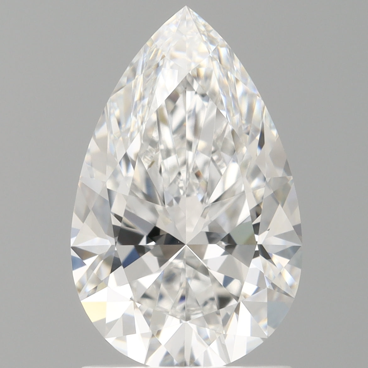 1.57 Carat Pear Shaped, Ideal Cut, E Color, VVS2 Clarity, IGI Certified Lab Grown Diamond