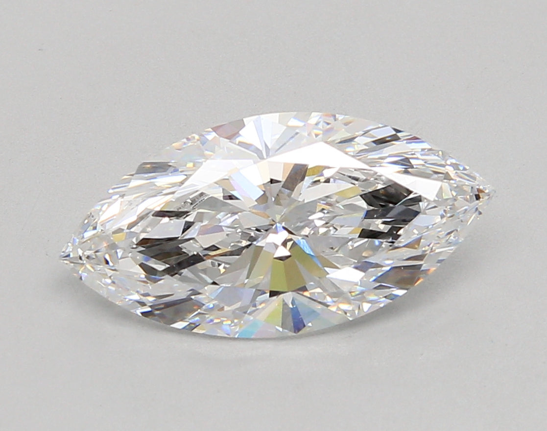 3.07 Carat Marquise Shaped, Ideal Cut, D Color, VVS1 Clarity, IGI Certified Lab Grown Diamond