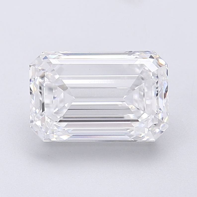 2.80 Carat Emerald Shaped, Very Good Cut, D Color, VS1 Clarity, IGI Certified Lab Grown Diamond