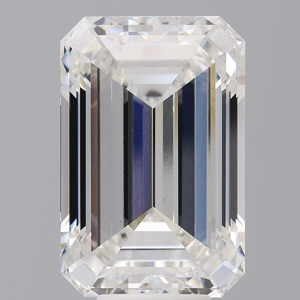 9.01 Carat Emerald Shaped, Ideal Cut, F Color, VS1 Clarity, IGI Certified Lab Grown Diamond