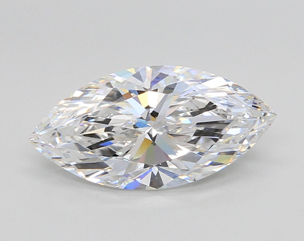 2.54 Carat Marquise Shaped, Ideal Cut, E Color, VVS2 Clarity, IGI Certified Lab Grown Diamond