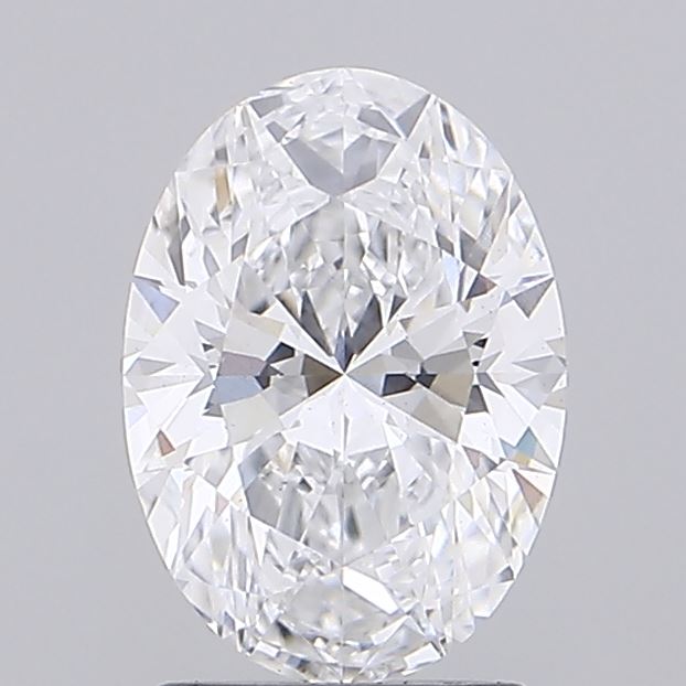 1.52 Carat Oval Shaped, Ideal Cut, D Color, VS2 Clarity, IGI Certified Lab Grown Diamond