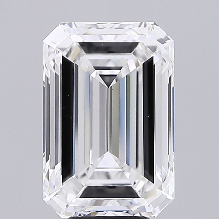7.02 Carat Emerald Shaped, Excellent Cut, E Color, VVS2 Clarity, IGI Certified Lab Grown Diamond