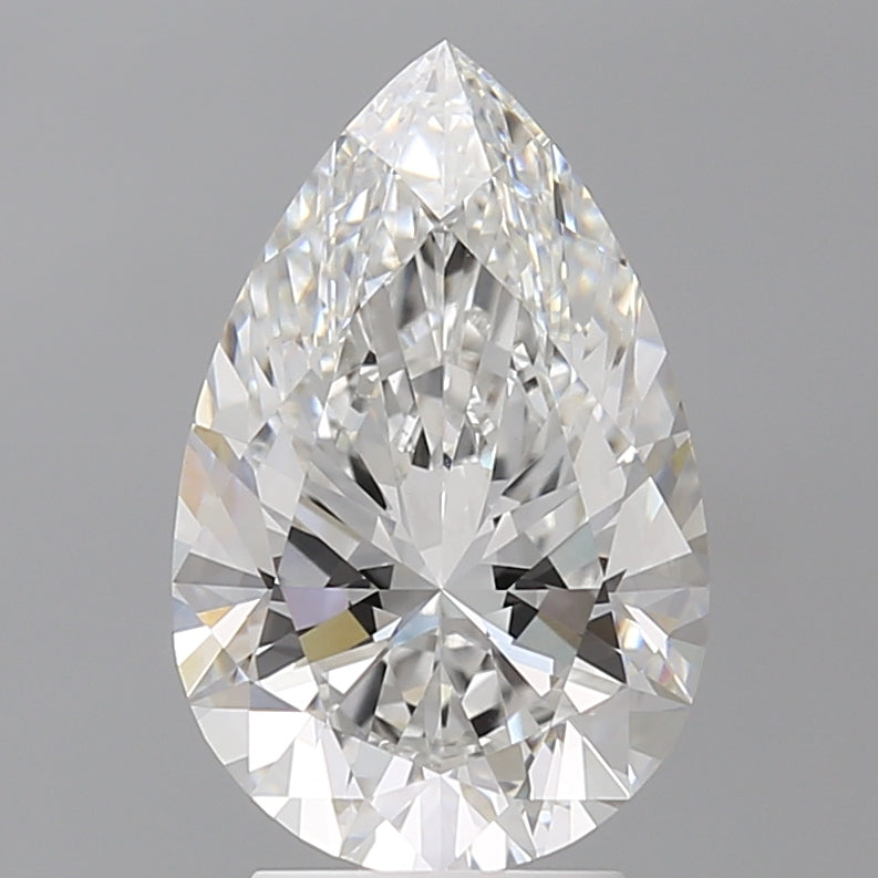 3.54 Carat Pear Shaped, Ideal Cut, E Color, VVS2 Clarity, IGI Certified Lab Grown Diamond