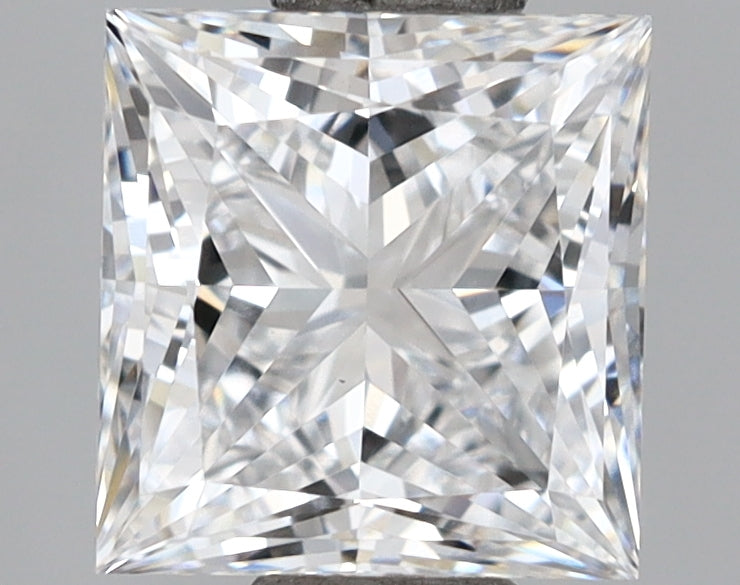1.08 Carat Princess Shaped, Ideal Cut, D Color, VVS2 Clarity, IGI Certified Lab Grown Diamond