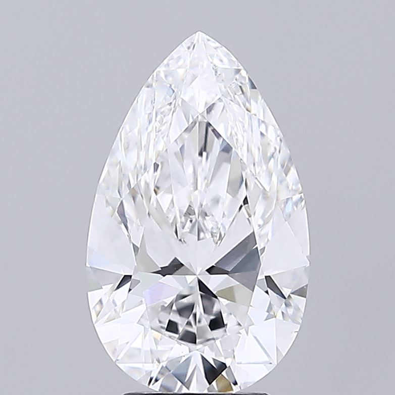 3.93 Carat Pear Shaped, Excellent Cut, D Color, VS1 Clarity, IGI Certified Lab Grown Diamond