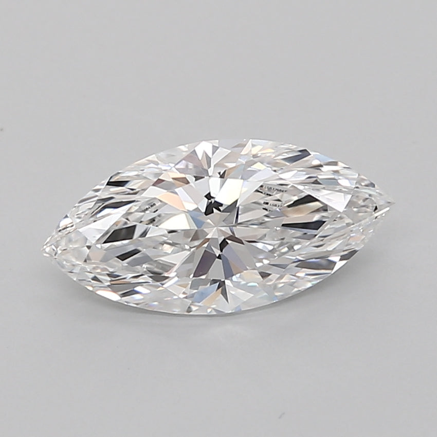1.57 Carat Marquise Shaped, Ideal Cut, D Color, VVS2 Clarity, IGI Certified Lab Grown Diamond